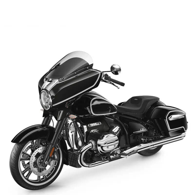 Load image into Gallery viewer, Detalhe encosto sissy bar BMW R18 B multifuncional aço preto
