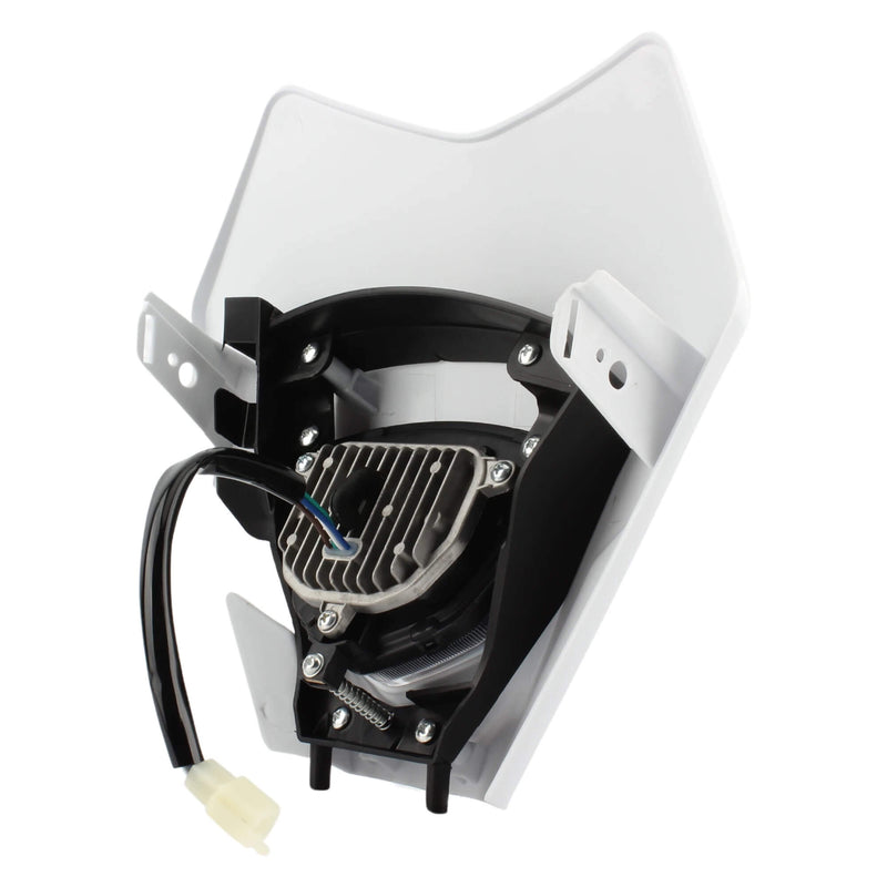 Load image into Gallery viewer, Vista lateral do farol LED instalado em moto Gas Gas enduro
