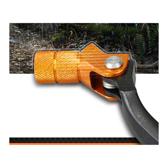 Vista lateral alavanca mudanças dobrável KTM SX EXC acabamento anodizado