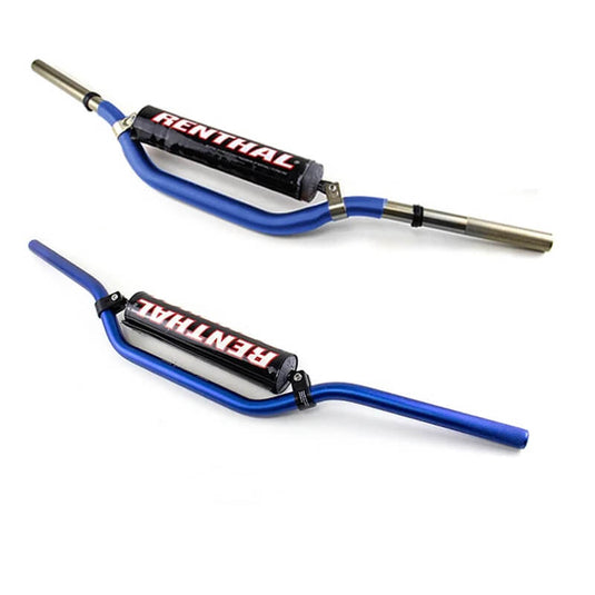 Guiador alumínio anodizado azul moto cross enduro 22/28mm CNC 7005-T6 certificado CE compatível KTM CRF YZF