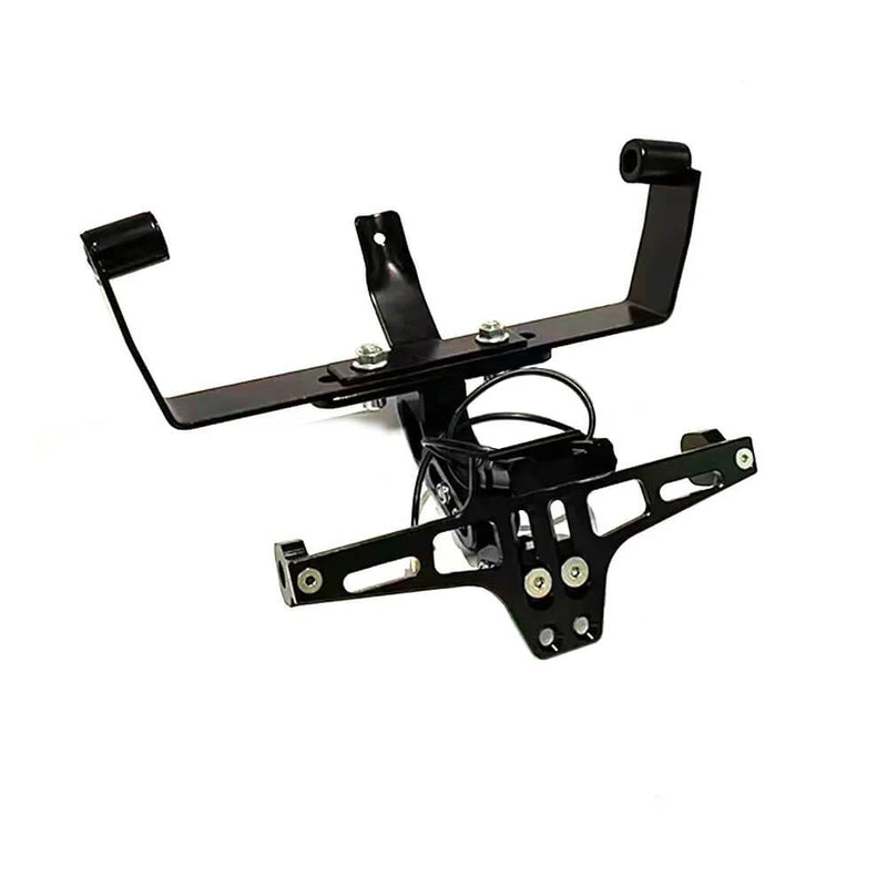 Load image into Gallery viewer, Suporte matrícula vermelho para Italjet Dragster com luz LED
