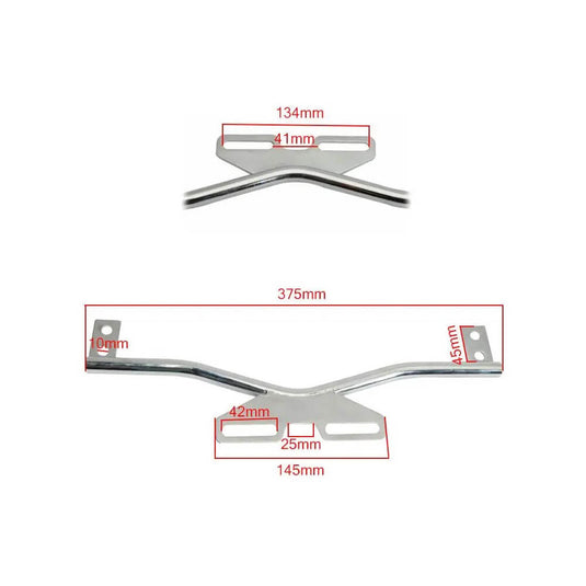 Conjunto farol frontal com piscas integrados 12V - Suporte universal cromado