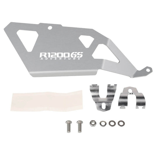 Proteção escape alumínio CNC BMW R1250R prateado sem logo resistente leve