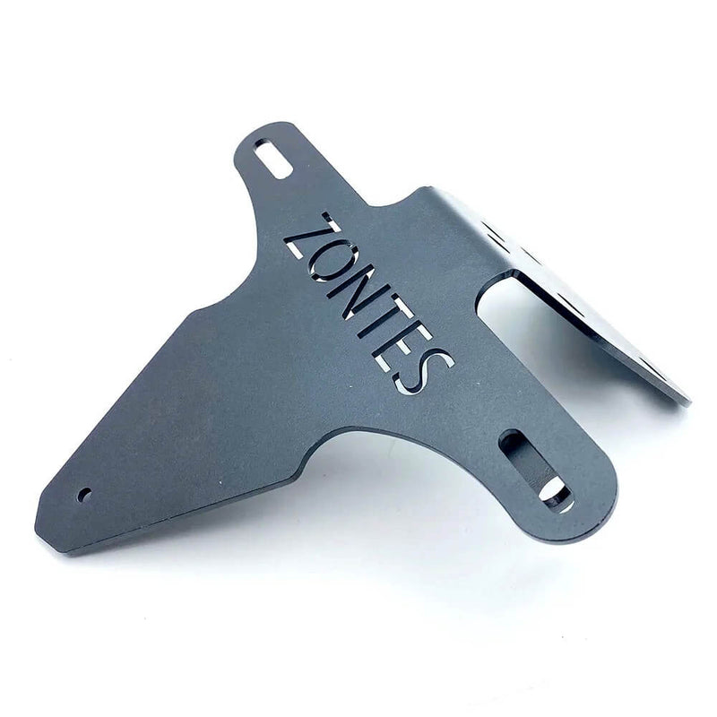 Load image into Gallery viewer, Detalhe dos piscas incorporados no suporte de matrícula Zontes
