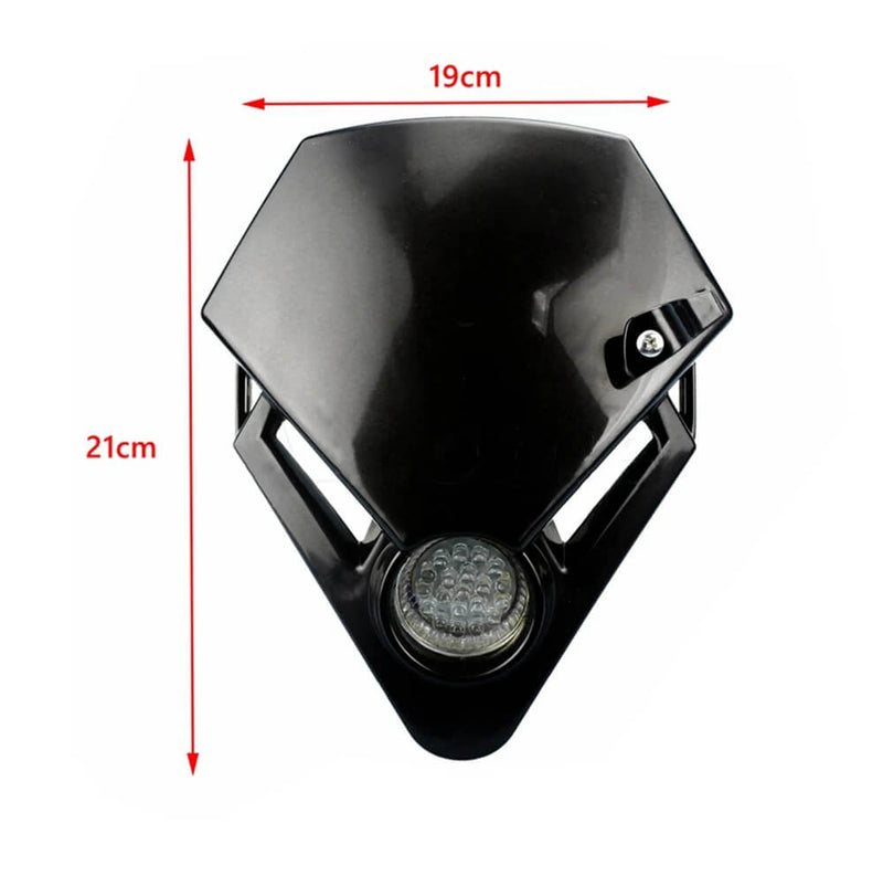 Load image into Gallery viewer, Detalhe dos LEDs brancos do farol universal para moto
