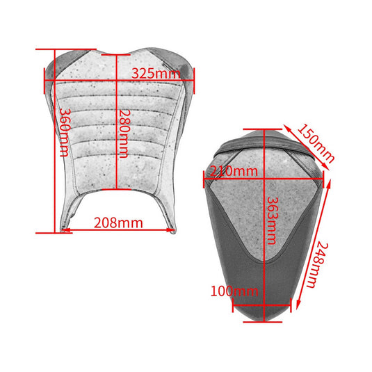 Banco moto Kawasaki Z400 Ninja 400 material PC espuma