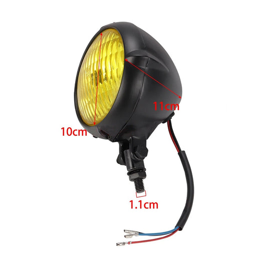 Farol 10 cm com Lâmpada H4 para motos custom