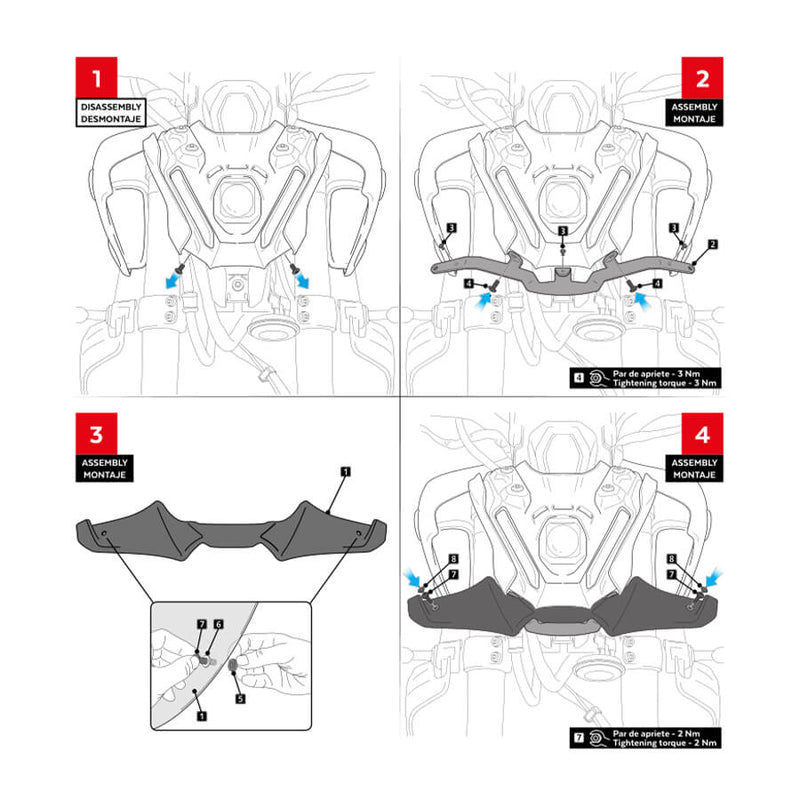 Load image into Gallery viewer, Detalhe do acabamento em ABS do spoiler frontal para MT-09 2021-2023
