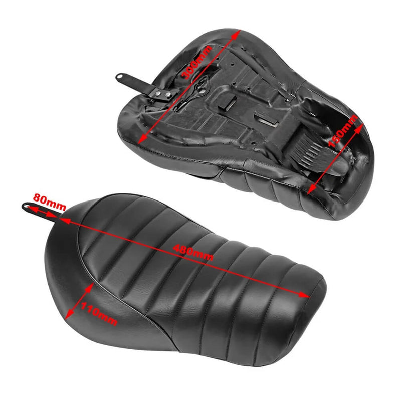 Load image into Gallery viewer, Banco individual Sportster XL - vista instalação estética moto valorizada
