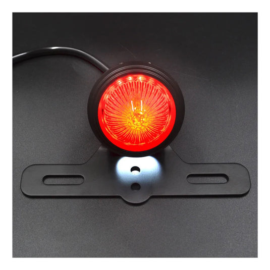 Farolim traseiro metal LED suporte matrícula