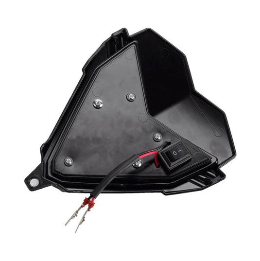 Farol LED com amplo espaço para instrumentos da moto