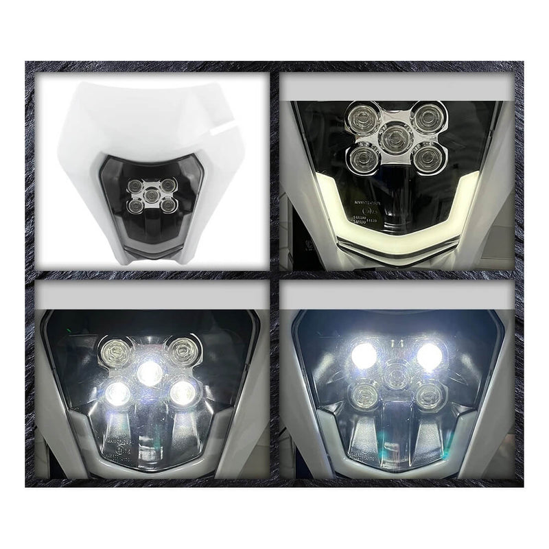 Load image into Gallery viewer, Farol LED para enduro com espaço para cabo de travão 
