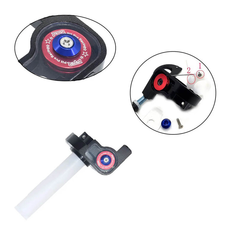 Load image into Gallery viewer, Punho acelerador rápido em alumínio - vista do conjunto completo 
