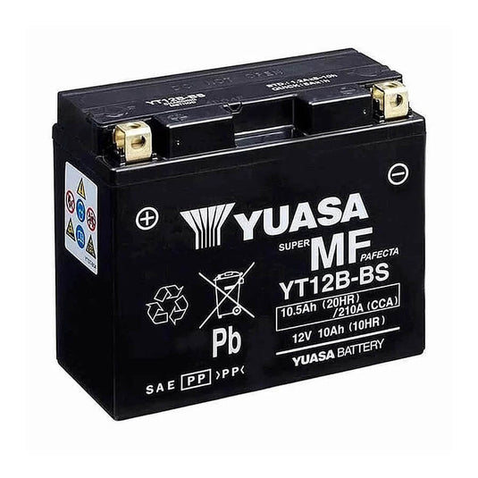 Bateria YUASA YT12B-BS 12V 10.5Ah MF selada para moto