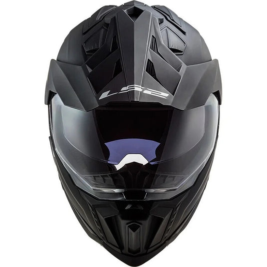 Capacete enduro LS2 MX701 Explorer Solid Preto Mate – vista lateral direita