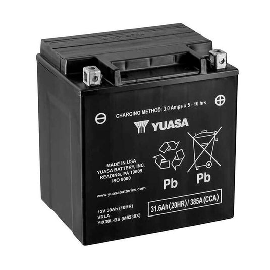 Bateria YUASA YIX30L-BS 12V 31.6Ah AGM alta performance para moto