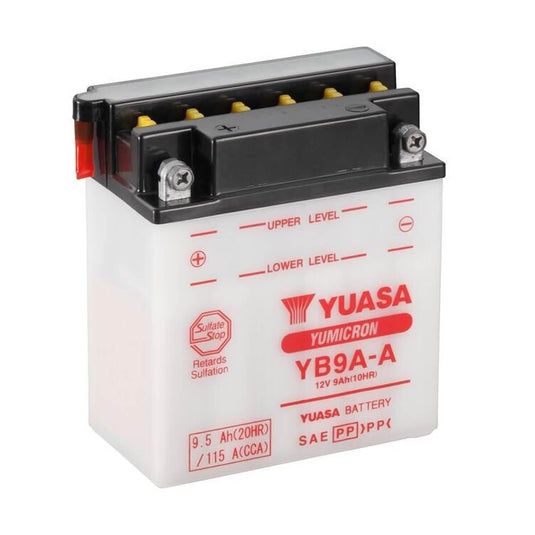 Bateria Yuasa YB9A-A 12V 9.5Ah convencional para moto clássica