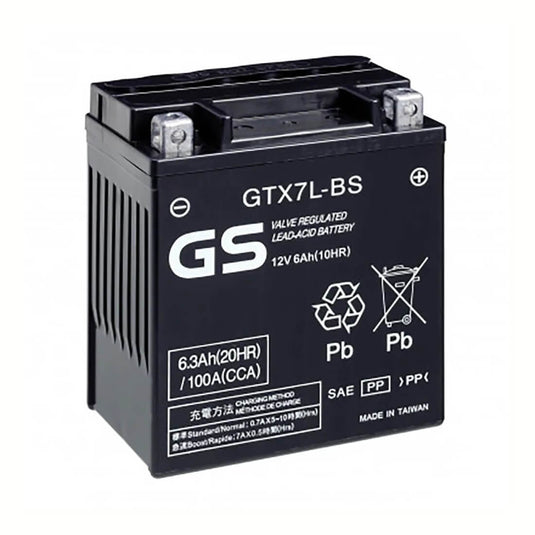 Bateria GS GTX7L-BS 12V 6Ah AGM selada sem manutenção para moto 4T