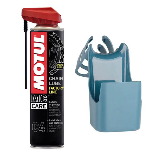 Motul C4 Chain White Factory Line 400ml – spray lubrificante corrente moto fórmula PTFE branca