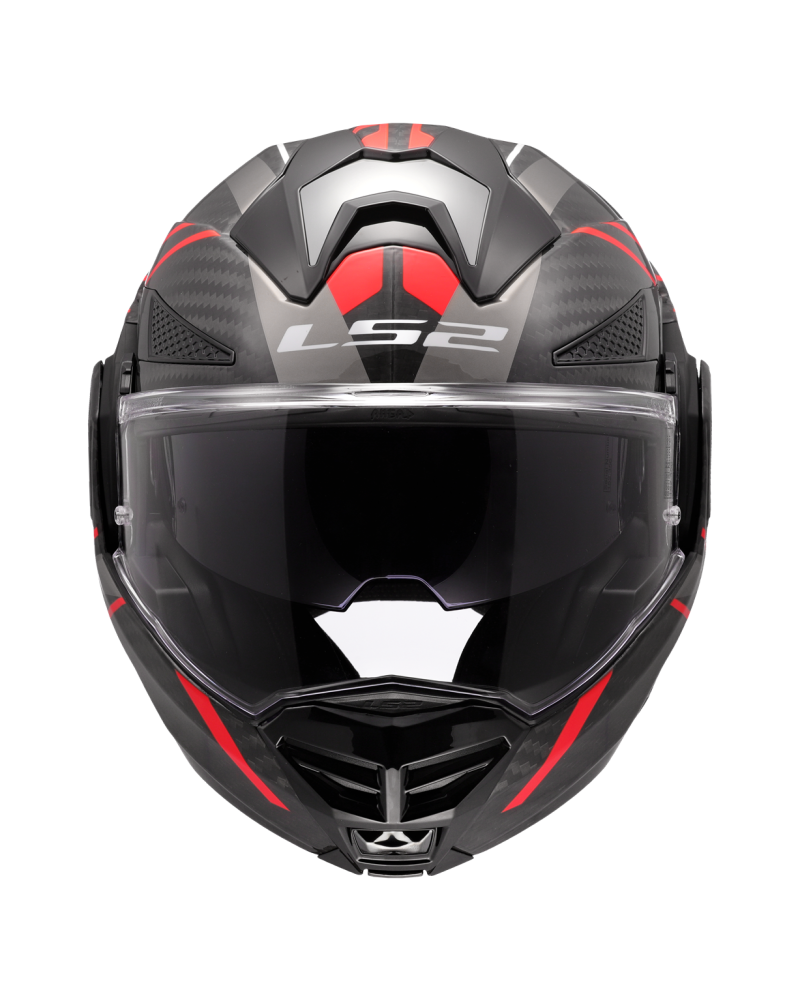 Load image into Gallery viewer, Capacete modular LS2 FF901 Advant-X C Future II Preto Vermelho – vista lateral
