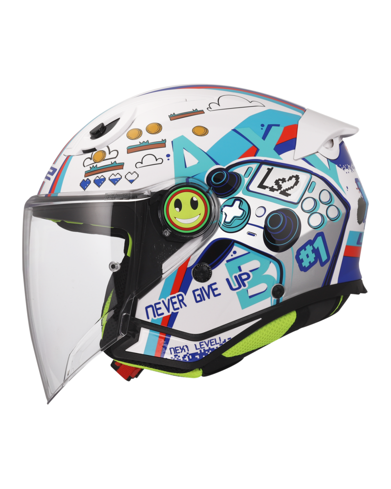 Load image into Gallery viewer, Calota em termoplástico – capacete jet infantil LS2 OF622 Funny II Next Level
