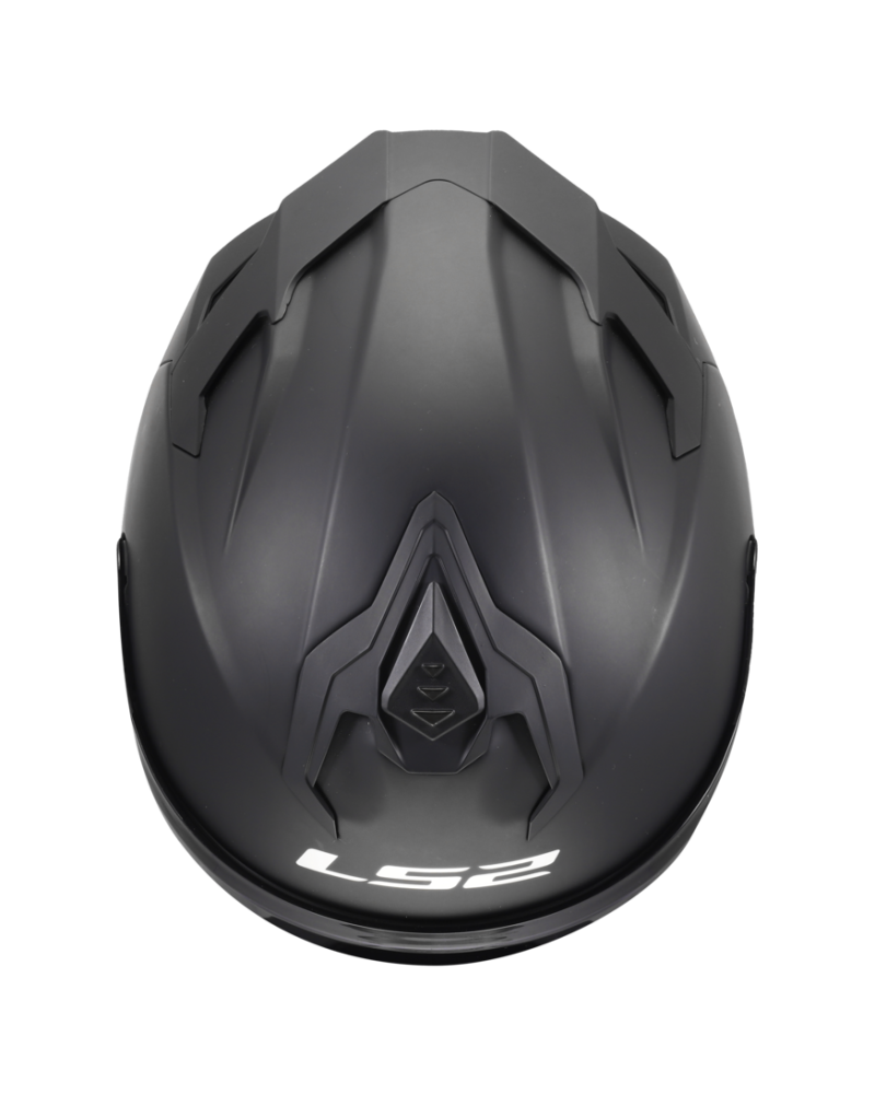 Carregue imagem no visualizador da galeriaCapacete LS2 FF817 Challenger II Solid – vista superior com design touring monocromático
