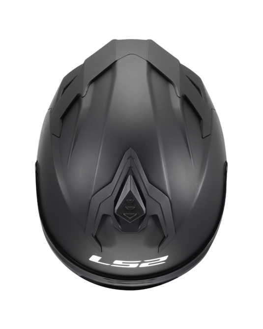 Capacete LS2 FF817 Challenger II Solid – vista superior com design touring monocromático