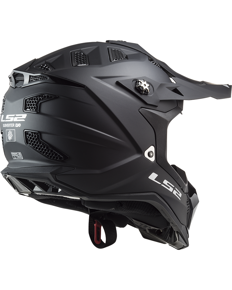 Load image into Gallery viewer, Capacete motocross LS2 MX700 Subverter Evo II Solid Preto Mate – vista lateral direita
