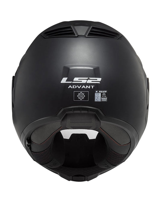 Capacete modular LS2 FF906 Advant Solid – vista traseira