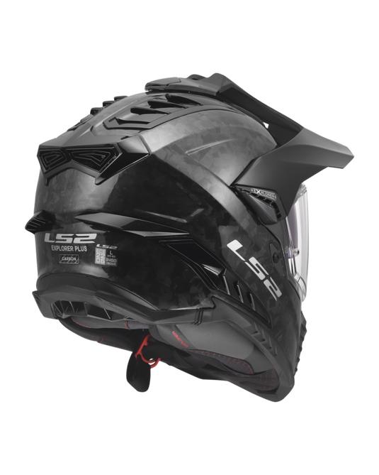 Capacete enduro LS2 MX701 Explorer C Forged Carbono – perspetiva em uso