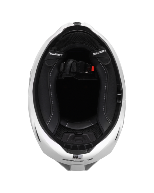 Capacete LS2 FF817 Challenger II Solid Branco – extrator de ar traseiro