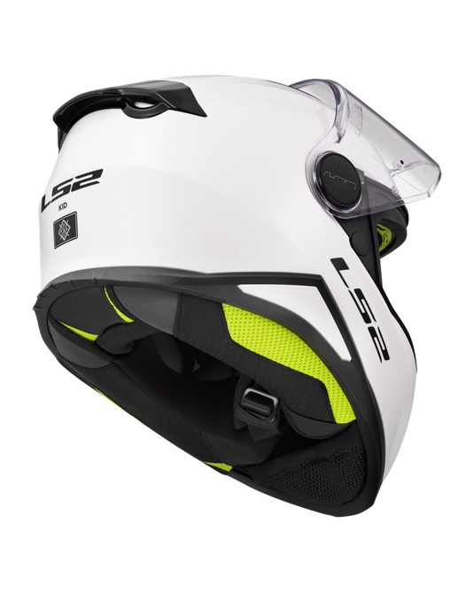 Capacete infantil LS2 FF812 Kid Solid Branco – detalhe da ventilação frontal