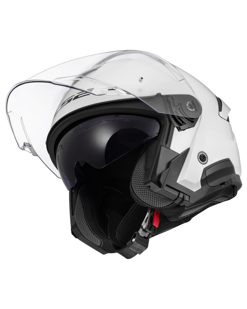 Load image into Gallery viewer, Capacete jet LS2 OF618 Verso II Solid Branco – detalhe aerodinâmico

