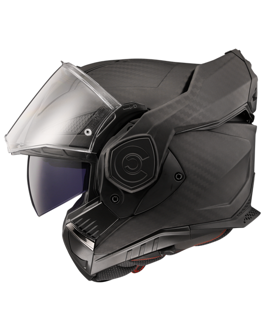 Capacete integral LS2 FF901 Advant-X C Solid Carbono Mate – vista lateral esquerda