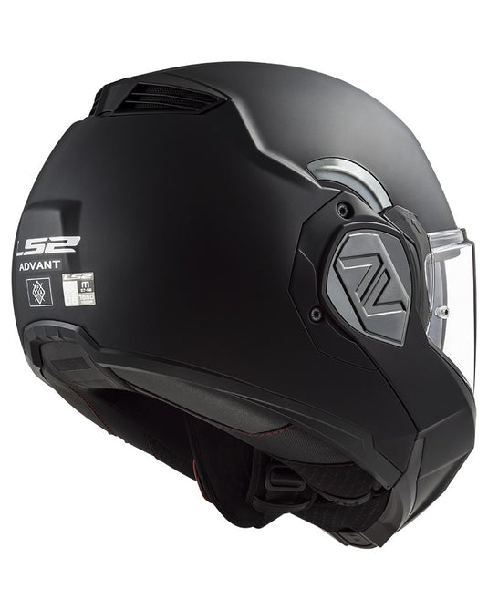 Capacete modular LS2 FF906 Advant Solid – vista traseira