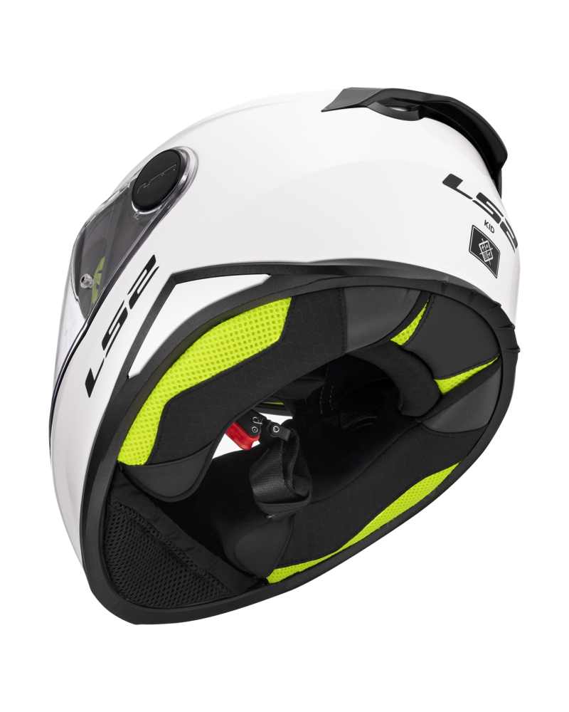 Load image into Gallery viewer, Capacete infantil LS2 FF812 Kid Solid Branco – detalhe da viseira
