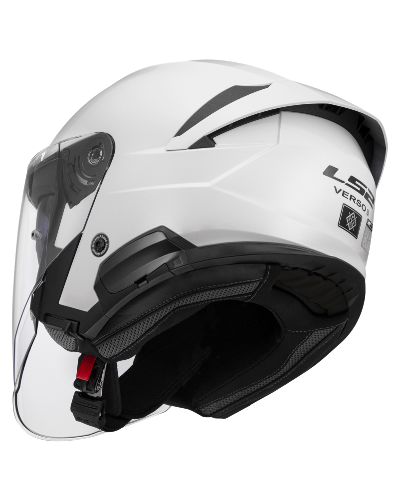 Load image into Gallery viewer, Capacete jet LS2 OF618 Verso II Solid Branco – vista frontal – ECE 22.06
