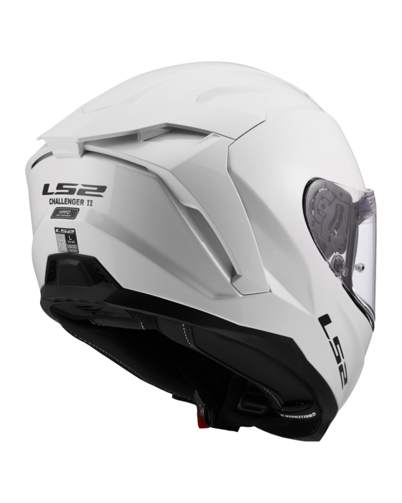 Carregue imagem no visualizador da galeriaCapacete LS2 FF817 Challenger II Solid Branco – homologação ECE 22.06
