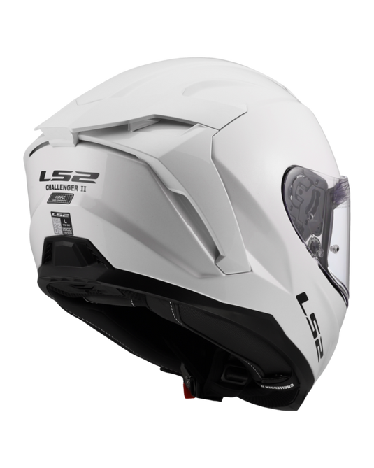 Capacete LS2 FF817 Challenger II Solid Branco – homologação ECE 22.06