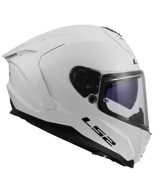 Capacete LS2 FF817 Challenger II Solid Branco – perspetiva três quartos
