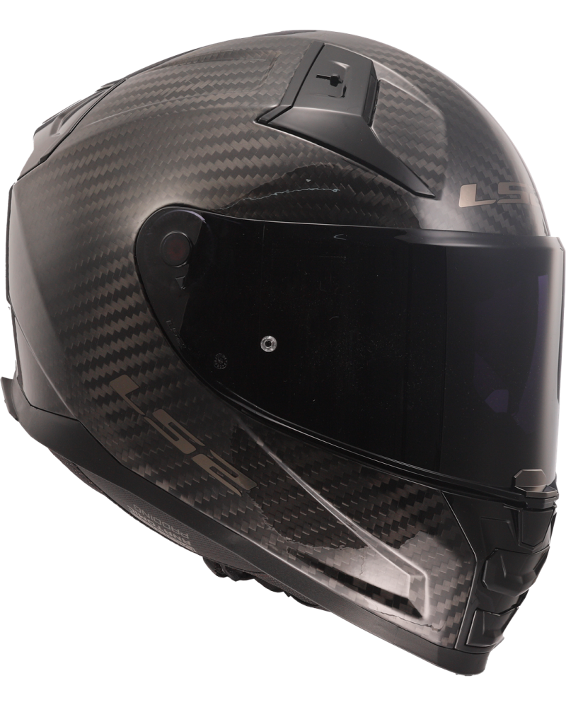 Carregue imagem no visualizador da galeriaCapacete LS2 FF811 Vector II C Solid – acabamento premium carbono brilhante, vista de perfil
