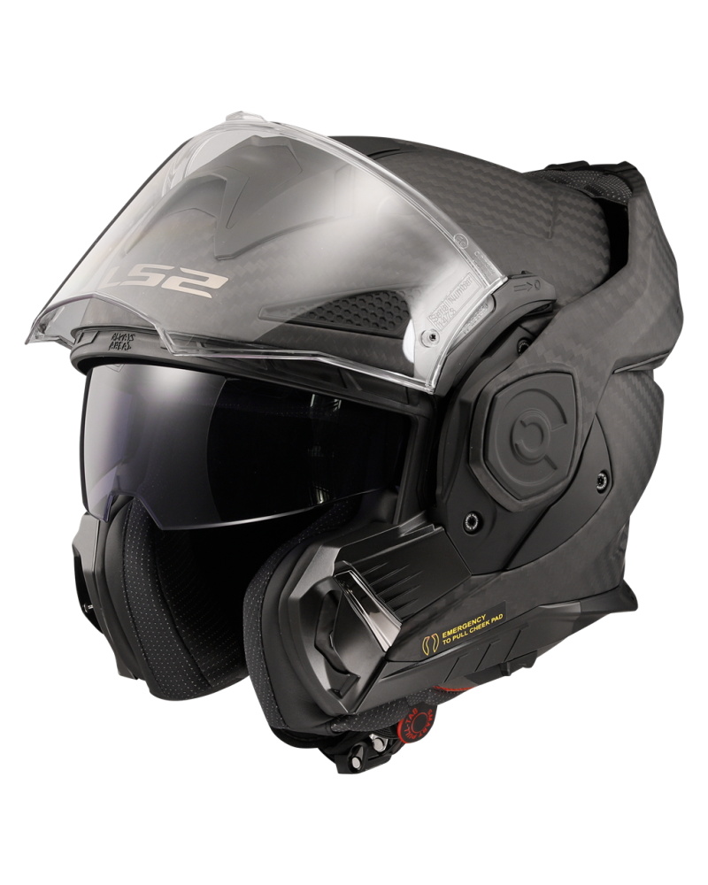 Load image into Gallery viewer, Capacete integral LS2 FF901 Advant-X C Solid Carbono Mate – vista lateral direita
