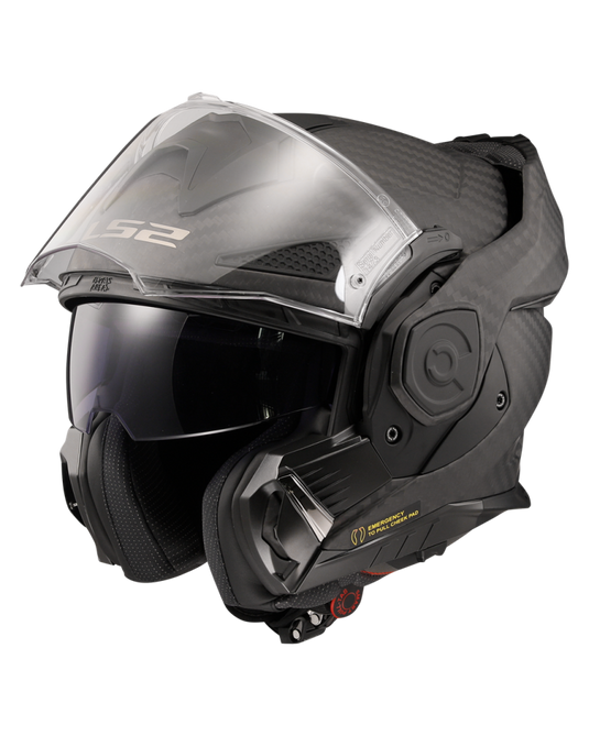 Capacete integral LS2 FF901 Advant-X C Solid Carbono Mate – vista lateral direita