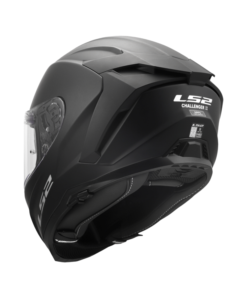 Carregue imagem no visualizador da galeriaCapacete LS2 FF817 Challenger II Solid – acabamento preto mate premium para moto
