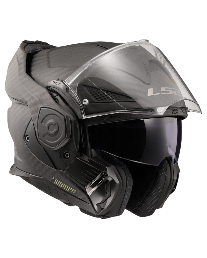 Load image into Gallery viewer, Capacete integral LS2 FF901 Advant-X C Solid Carbono Mate – vista traseira
