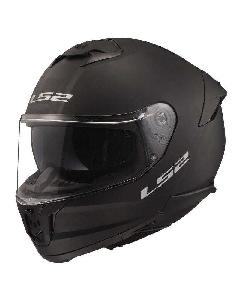 Carregue imagem no visualizador da galeriaCapacete integral LS2 FF808 Stream II Solid Preto Mate – vista frontal
