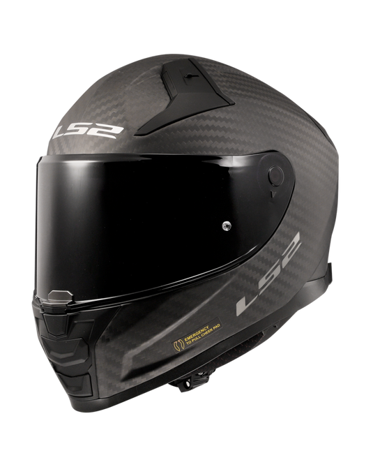 Capacete integral LS2 FF811 Vector II C Solid em fibra de carbono mate – vista frontal