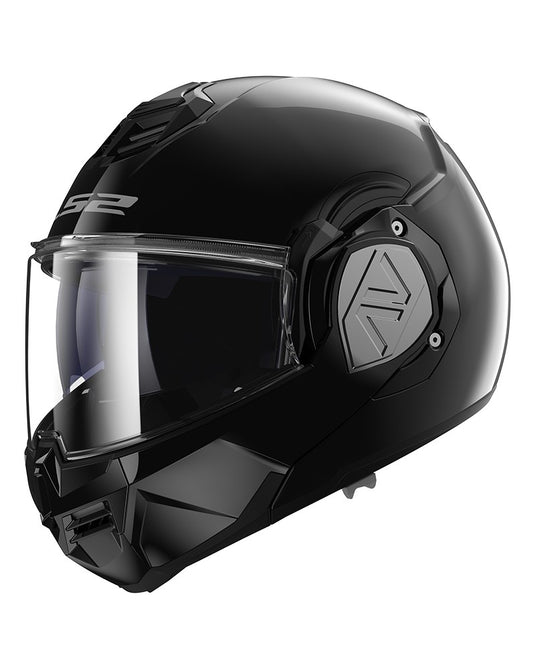 Capacete modular LS2 FF906 Advant Solid Preto – vista frontal – ECE 22.06
