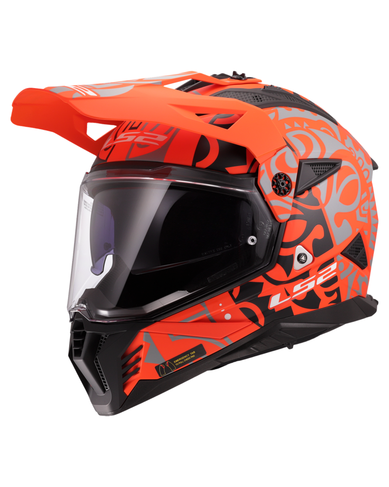 Load image into Gallery viewer, Calota em termoplástico – capacete motocross LS2 MX702 Pioneer II Rangi Laranja Mate

