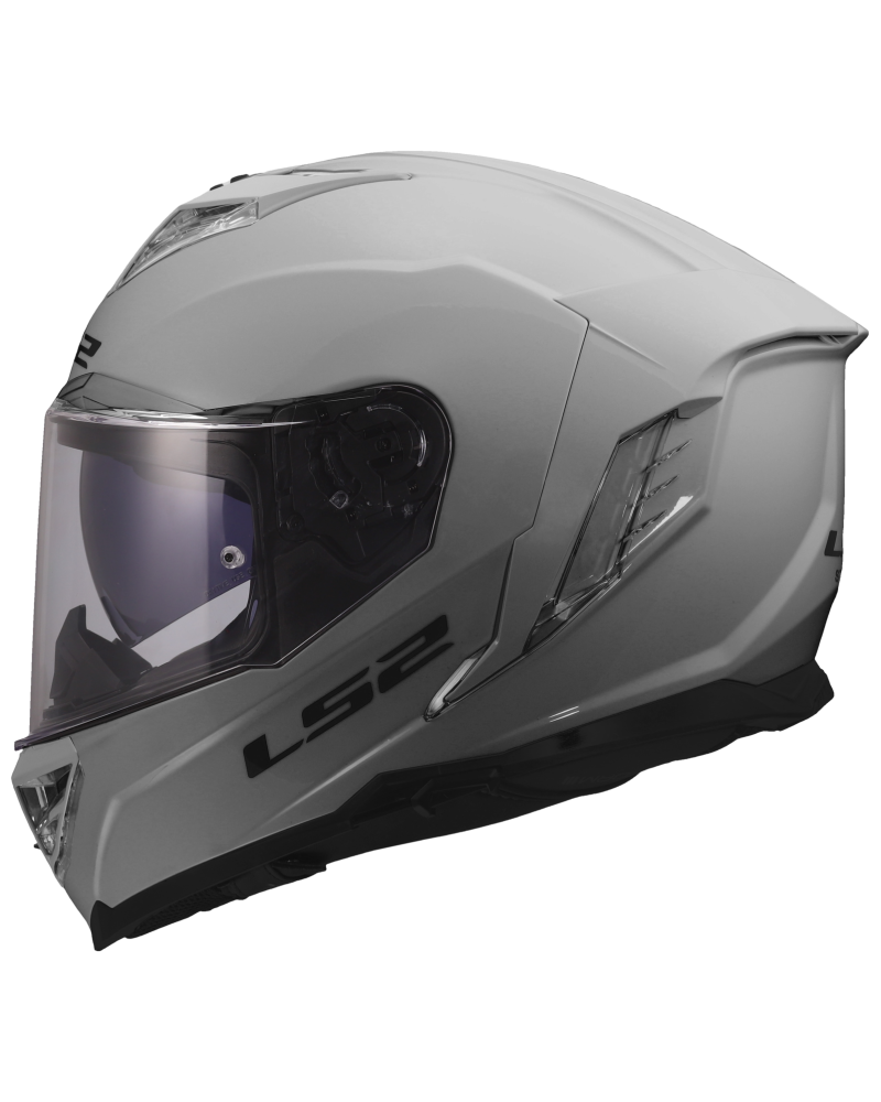 Carregue imagem no visualizador da galeriaCapacete integral LS2 FF818 Storm III Solid Cinza Nardo – vista frontal
